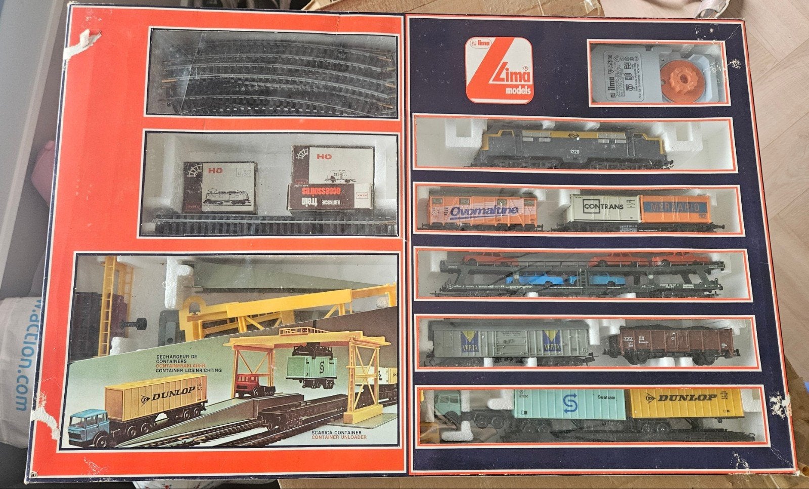 vintage Lima models Container Unloading, Ophalen, Gelijkstroom, Wagon, Zo goed als nieuw