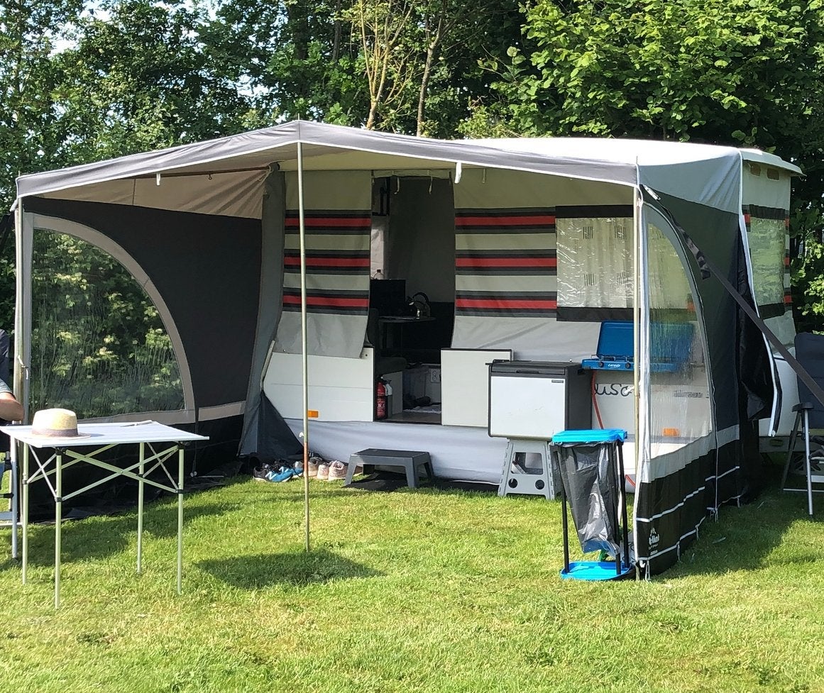 Paradiso Gran 345 vouwwagen klapcaravan, Caravans en Kamperen, Vouwwagens, Beige, Tot en met 3, Ophalen, Overige merken