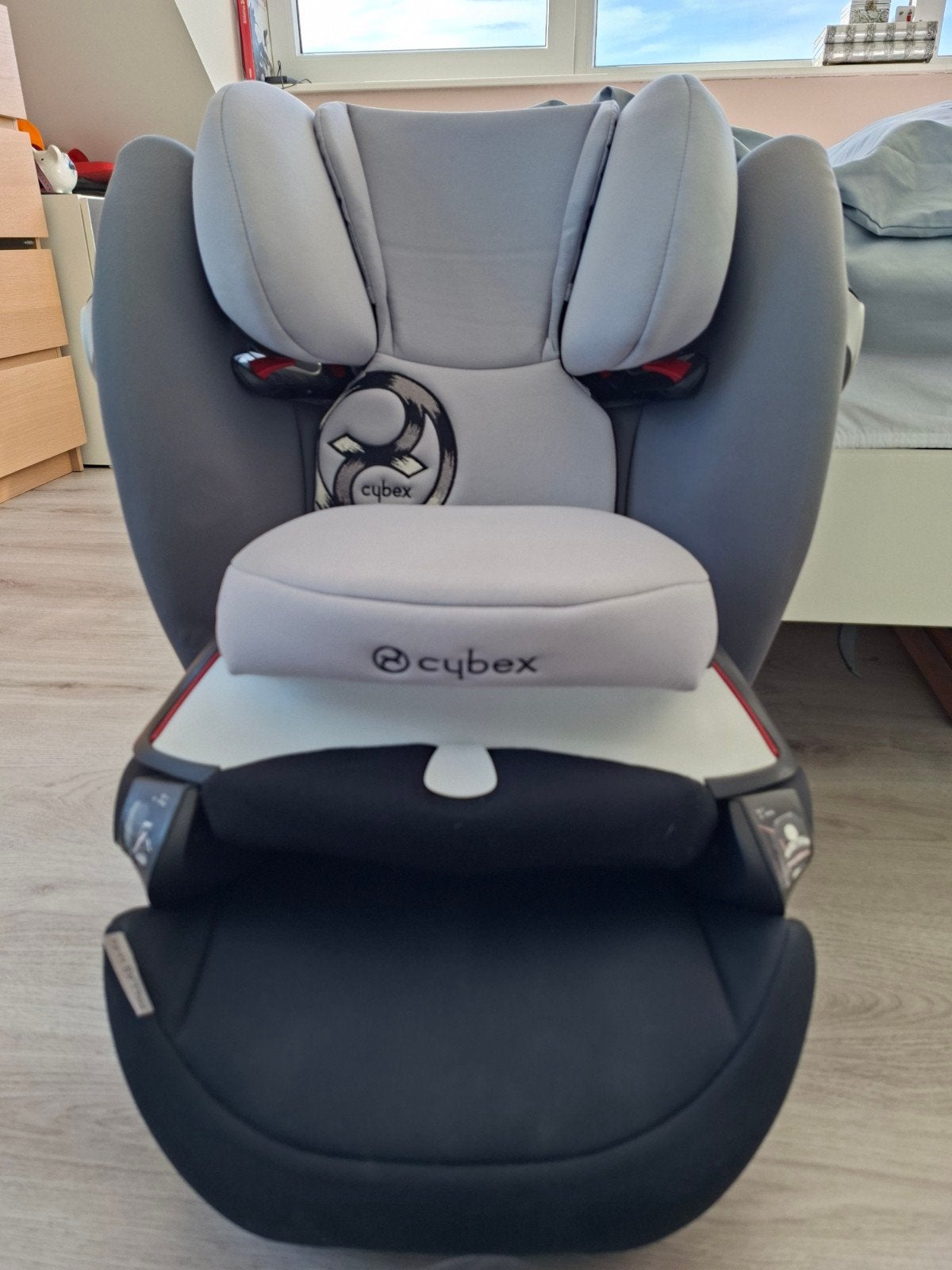 Cybex Pallas M-fix autostoel (9-36 kg) met Isofix, Autogordel of Isofix, Gebruikt, Zijbescherming, 9 t/m 36 kg