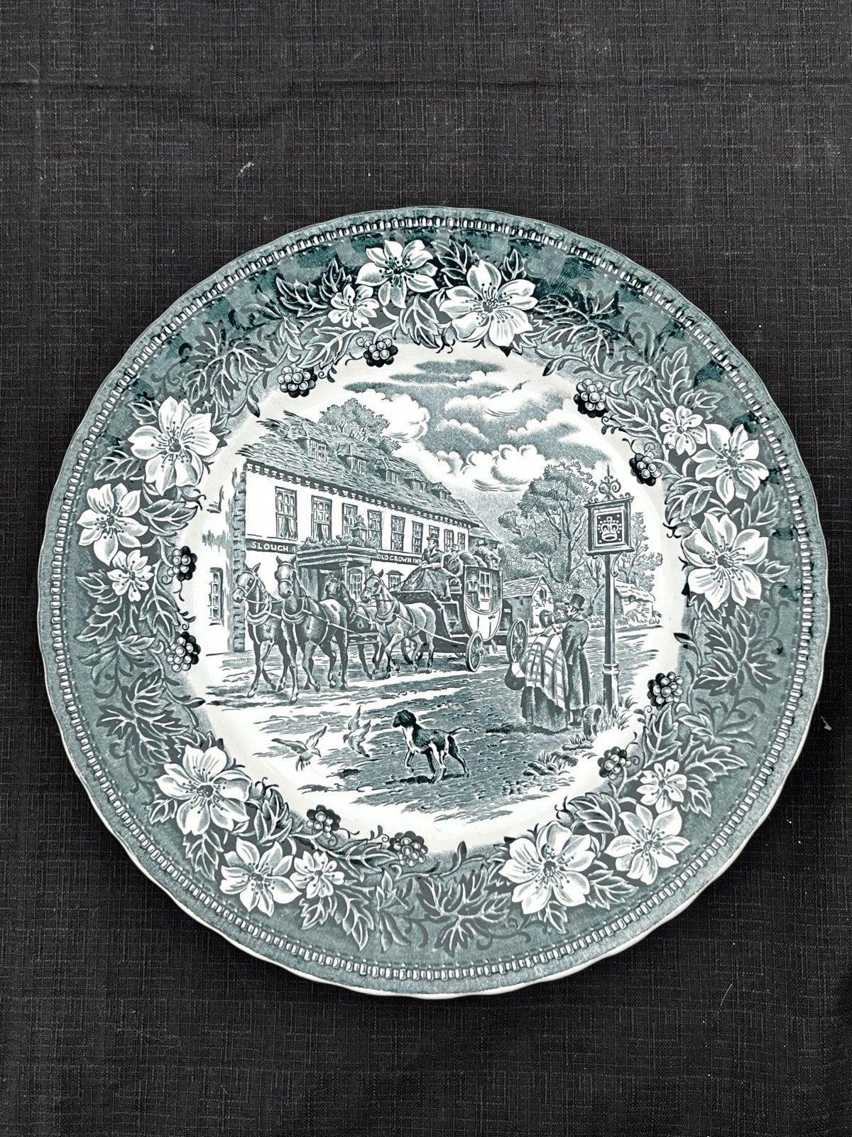 Antiek Royal Tudor Ware bord "Coaching Taverns", Antiek en Kunst, Ophalen
