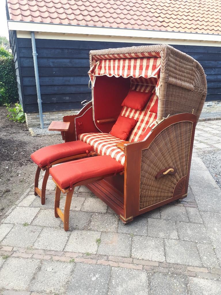 Luxe twee persoons Tuincocon, Ophalen, Zo goed als nieuw, Hout, Verstelbaar
