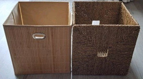 Ikea Knipsa en bamboe opbergmand, Ophalen, Mand, Zo goed als nieuw, Riet