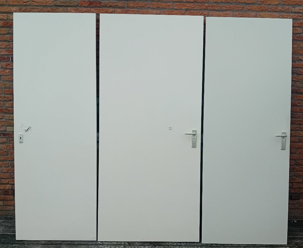 Drie opdek binnendeuren, Ophalen, Gebruikt, 80 tot 100 cm, Binnendeur