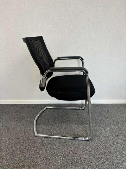Vergaderstoelen slede chroom / netwave. Partij op voorraad!, Niet ingevuld, Gebruikt, Zwart, Niet ingevuld