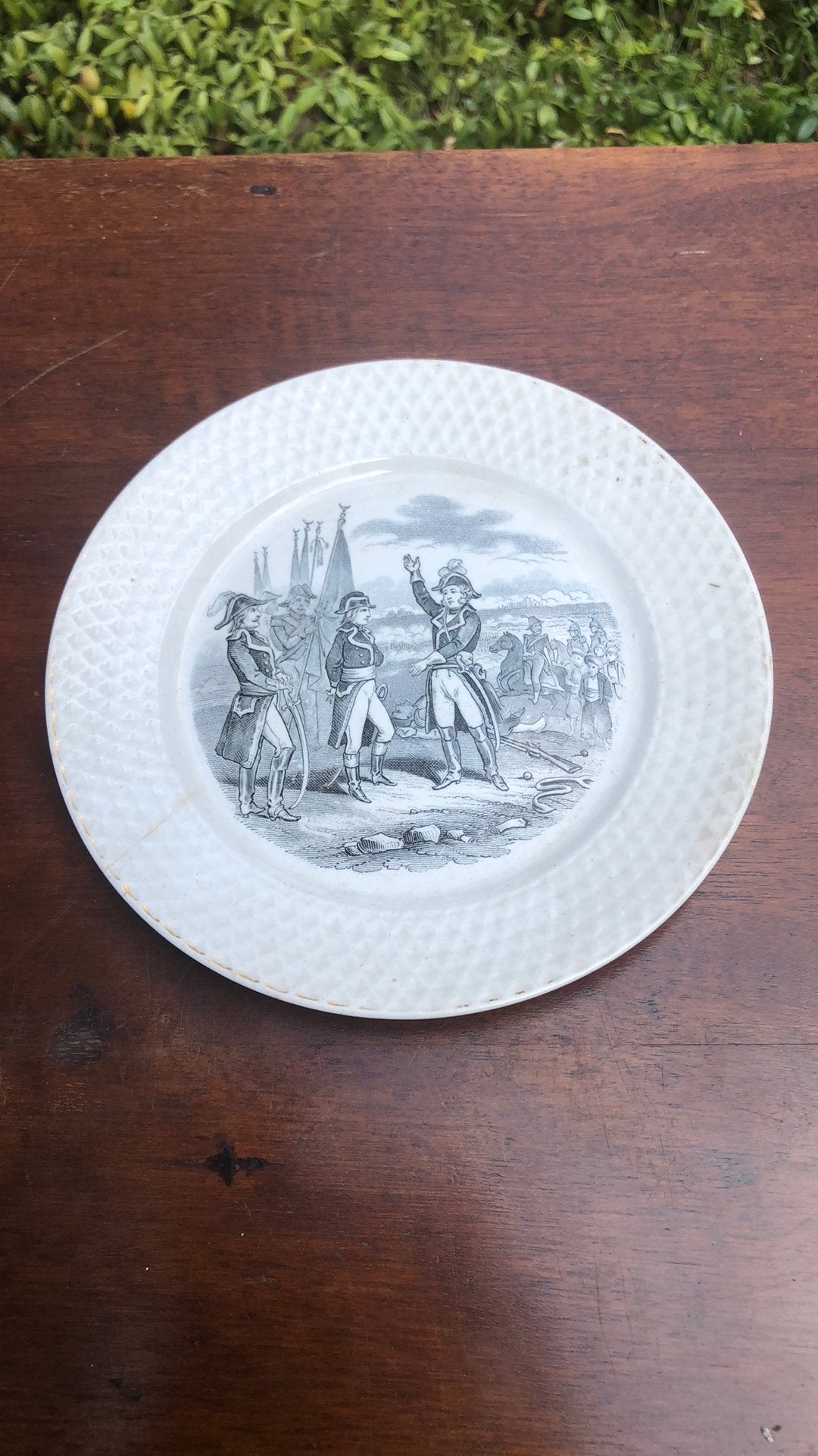 Antiek Petrus Regout Maastricht bord - Napoleon (ca. 1880), Antiek en Kunst, Ophalen