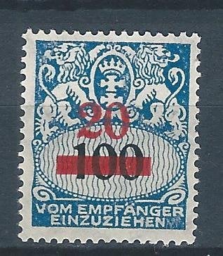 C861 – Duitsland - Danzig – Port MiNr 42 (postfris), Ophalen of Verzenden, Duitse Keizerrijk, Postfris