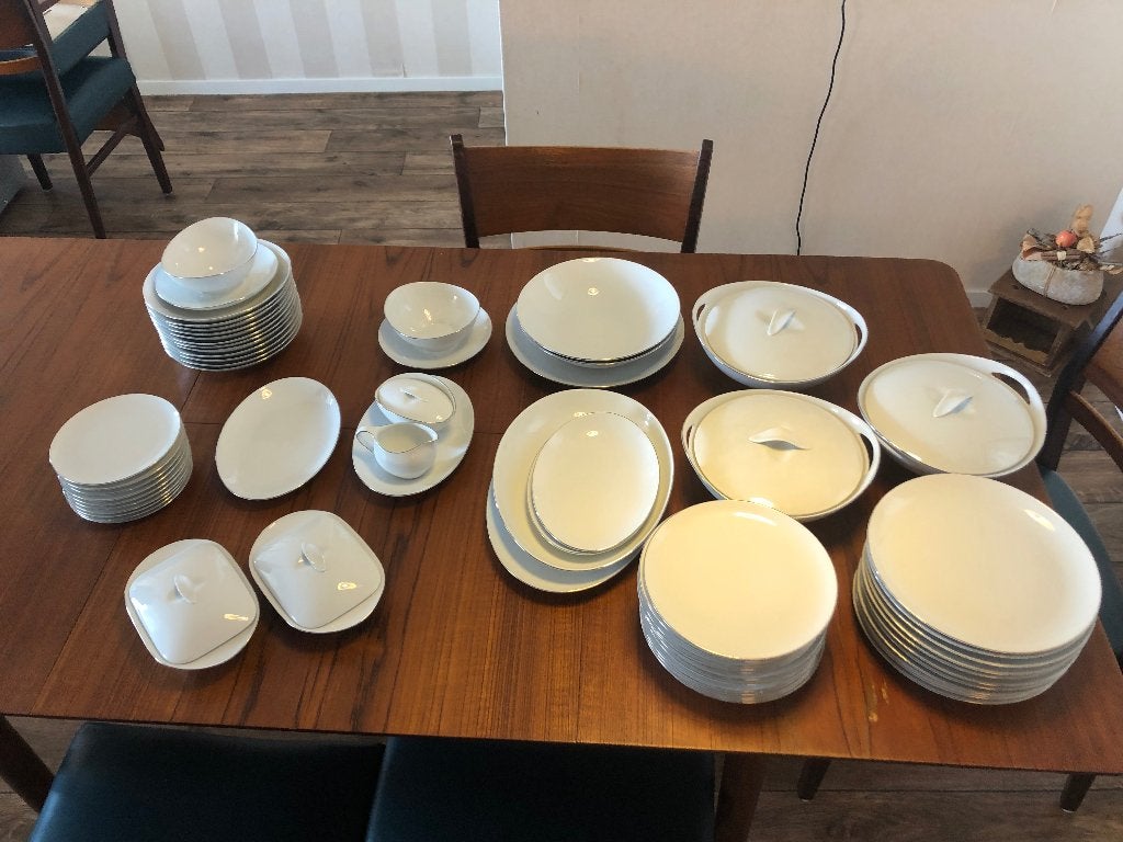Eschenbach Larissa servies met zilveren bies, Overige materialen, Gebruikt, Ophalen of Verzenden, Overige stijlen