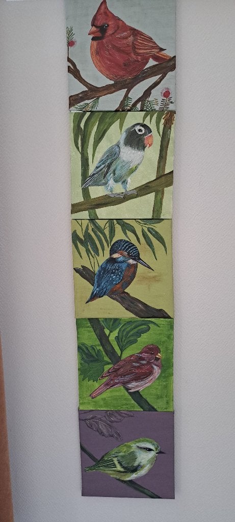 Schilderijtjes, Antiek en Kunst, Ophalen, Acrylverf, Doek, Realistisch