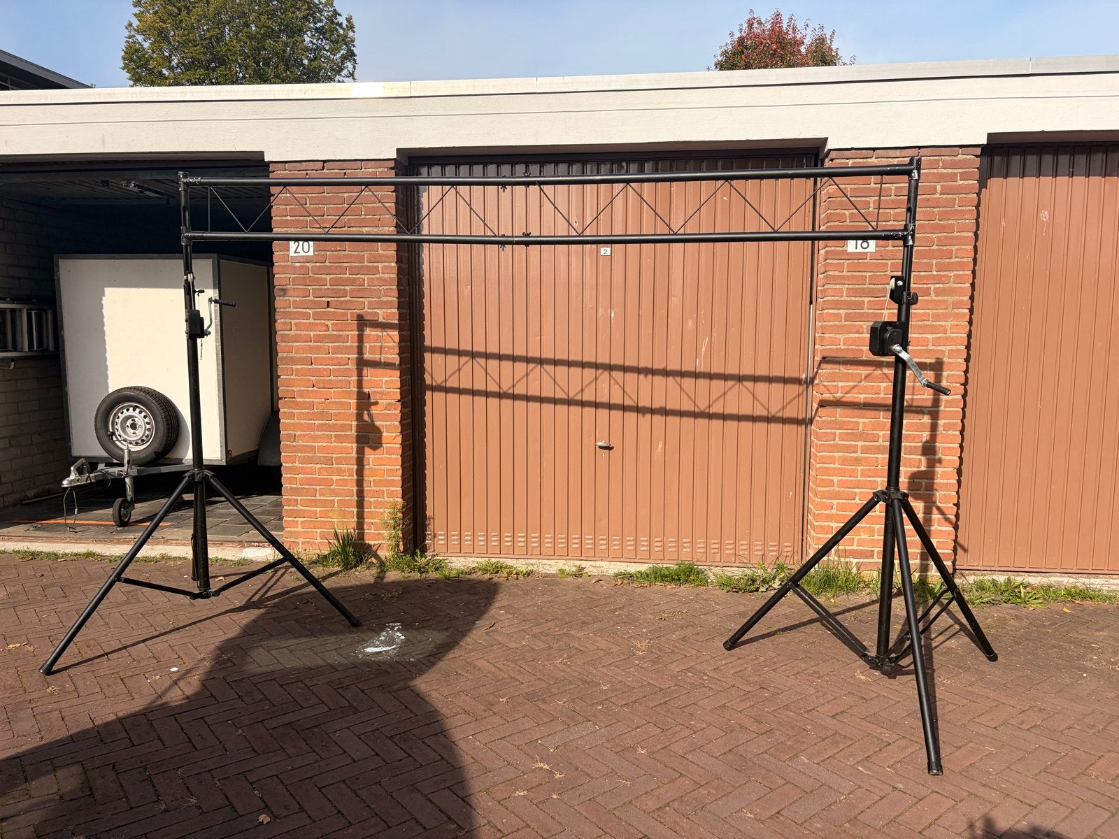 Lichtbrug / Truss systeem met statieven, Ophalen, Gebruikt