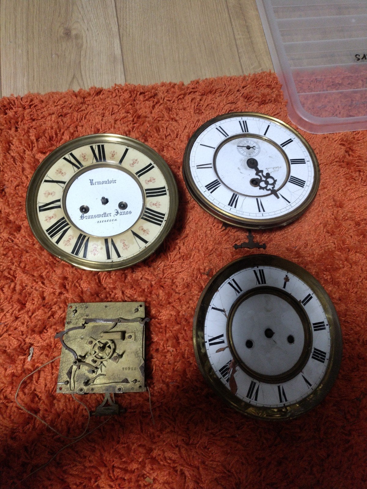 4x snaar regelateur uurwerk, opknapper, Ophalen
