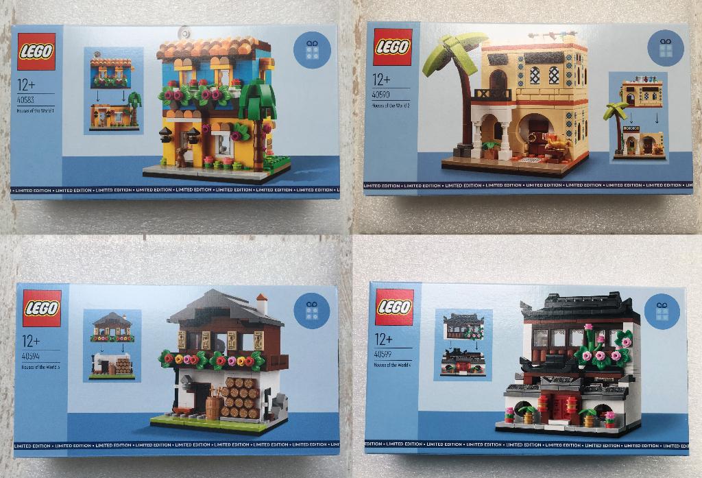 LEGO® Houses of the World 40583 + 40590 + 40594 +40599 Nieuw, Lego, Nieuw, Ophalen of Verzenden, Complete set
