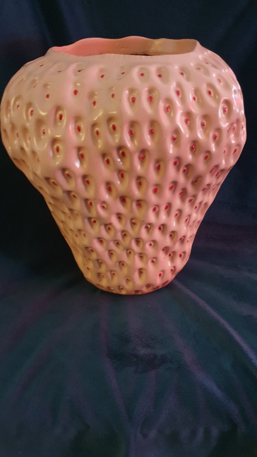 Aardbei Vaas Roze, Huis en Inrichting, Ophalen of Verzenden, Roze