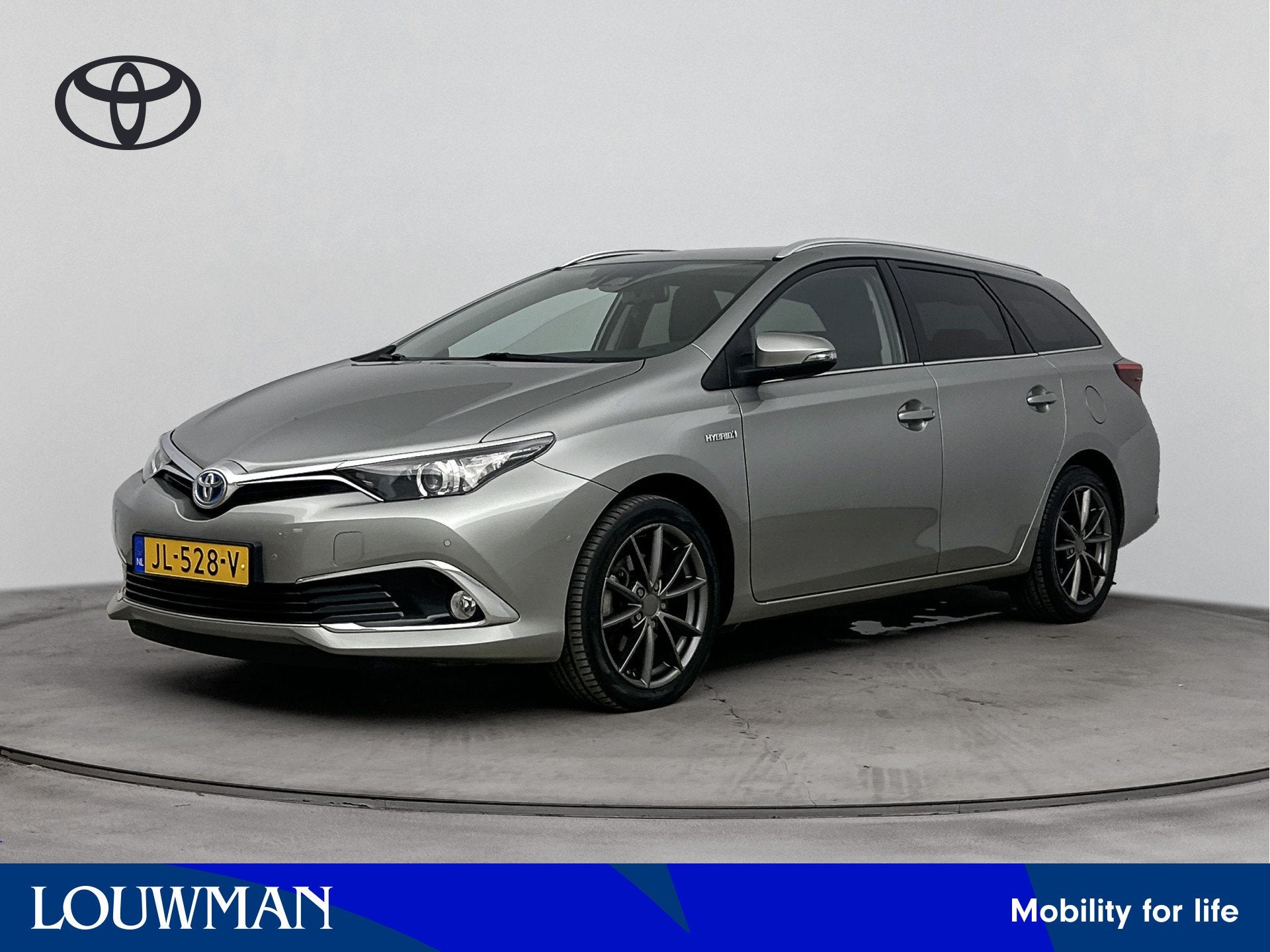 Toyota Auris Touring Sports 1.8 Hybrid Executive | Dealer On, Auto's, Gebruikt, Leder en Stof, Origineel Nederlands, Hybride Elektrisch/Benzine