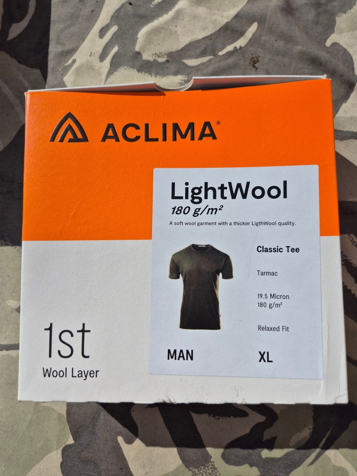 Aclima LightWool Classic Tee Heren T-shirt - Maat XL/L, Ophalen of Verzenden, Grijs, Aclima, Maat 56/58 (XL)
