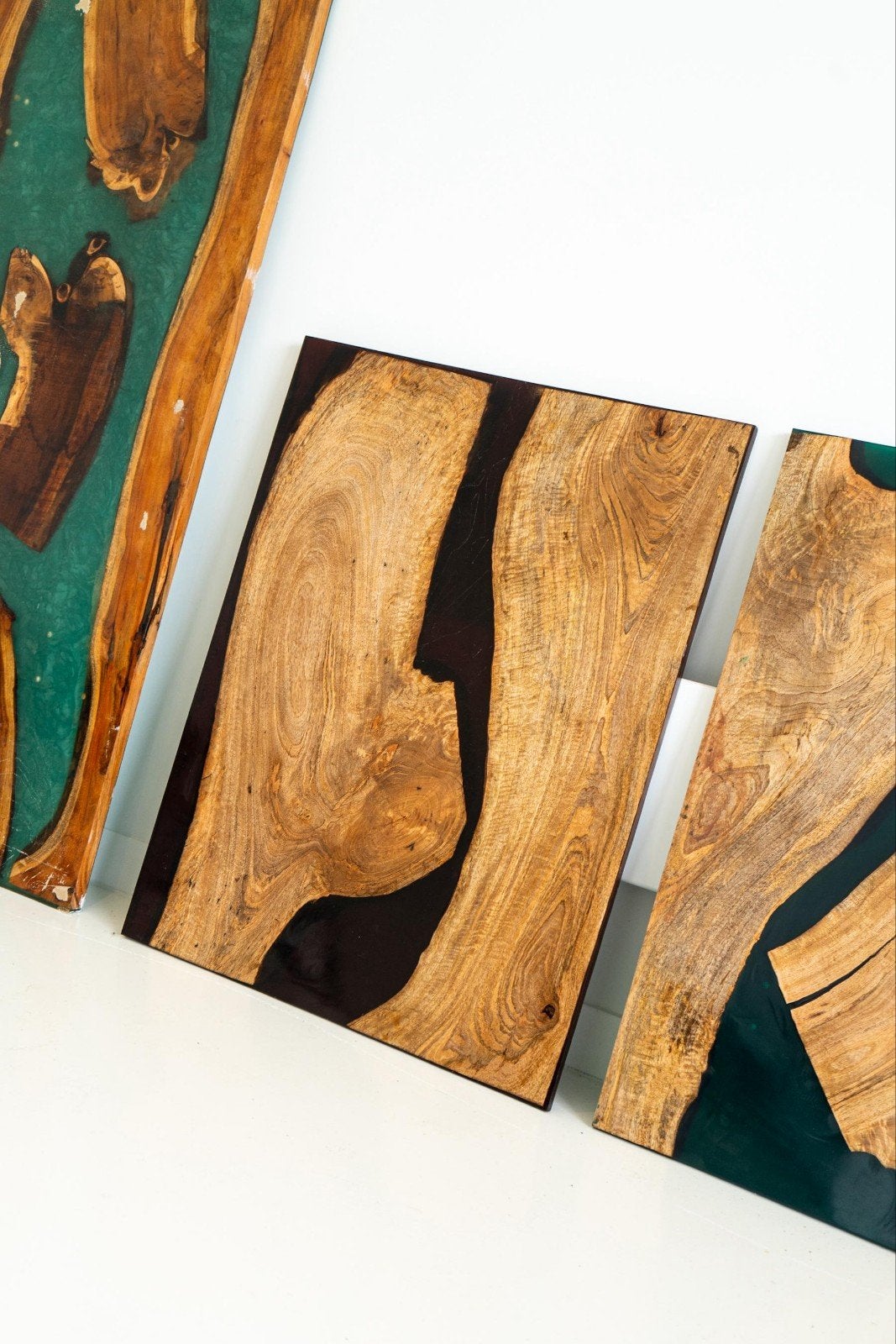 Handgemaakte Rode Epoxy Tafel met Poten - 91,5x121,5cm, Ophalen, 100 tot 150 cm, Epoxy, Nieuw