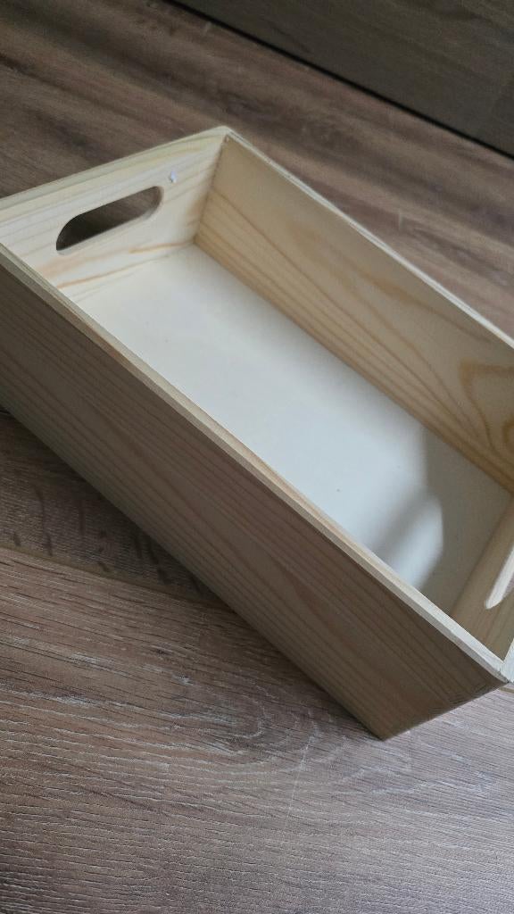 Houten mandje 25 x 20, Huis en Inrichting, Woonaccessoires | Schalen en Manden, Mand, Ophalen of Verzenden, Zo goed als nieuw