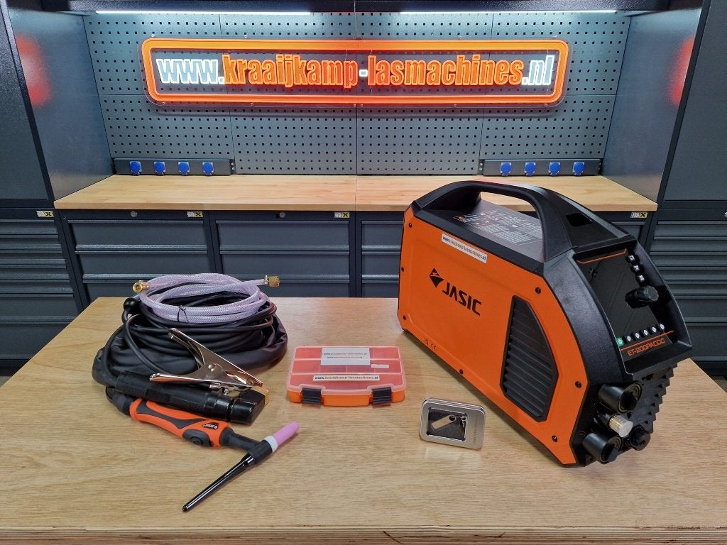 Jasic EVO20 TIG200P AC/DC PFC PULSE 230v incl slangenpakket!, Ophalen of Verzenden, Nieuw, 150 tot 250 ampère, Tig