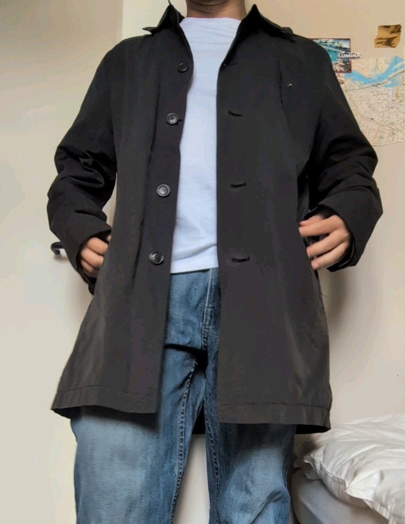 Angelo Litrico x C&A Charcoal Grijze Trenchcoat / Duster, Angelo Litrico x C&A, Zwart, Maat 56/58 (XL), Ophalen of Verzenden