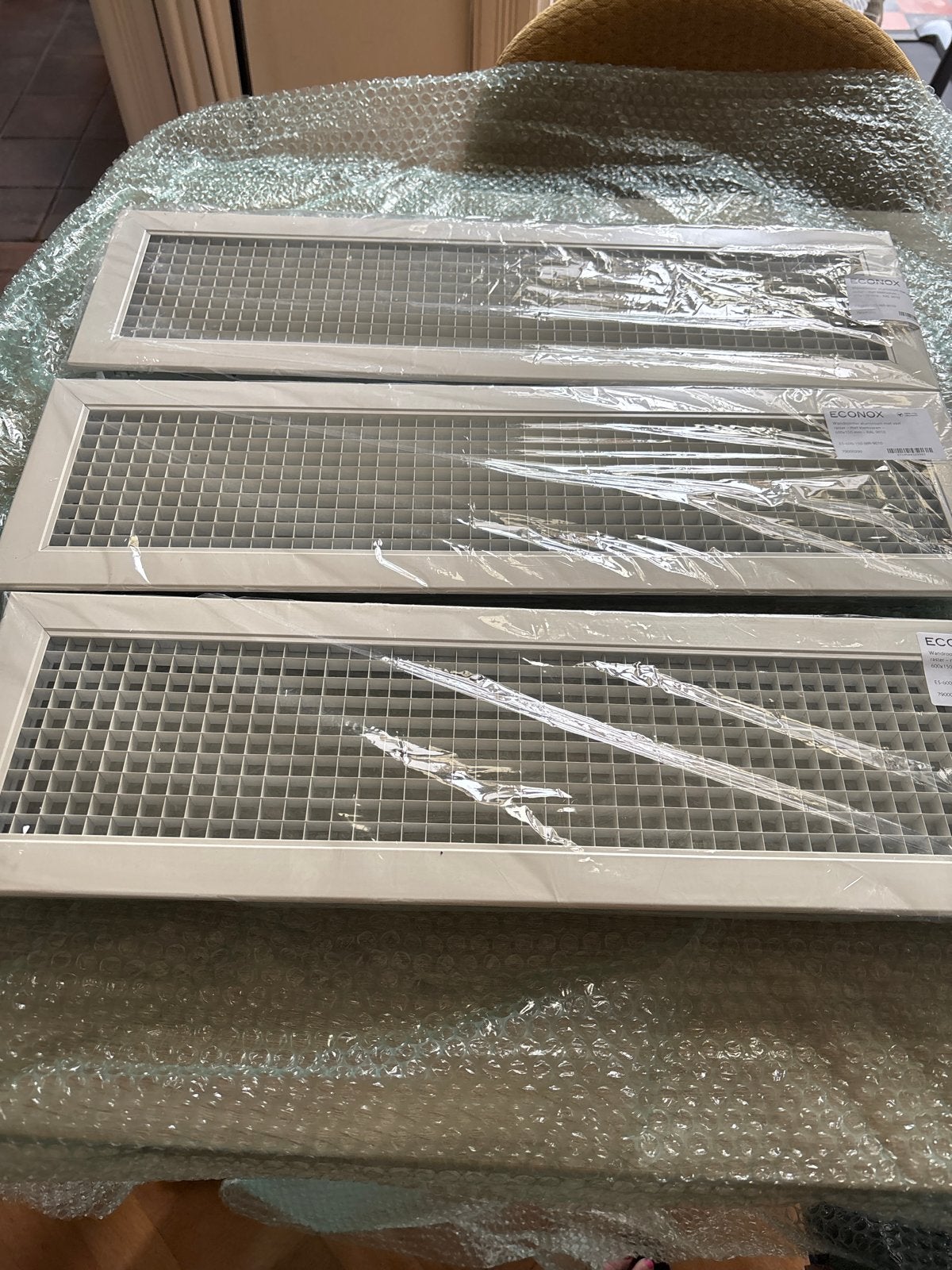 ECONOX Wandrooster aluminium 600x150mm RAL 9010, Ophalen of Verzenden, Nieuw, Ventilator en Afzuiger