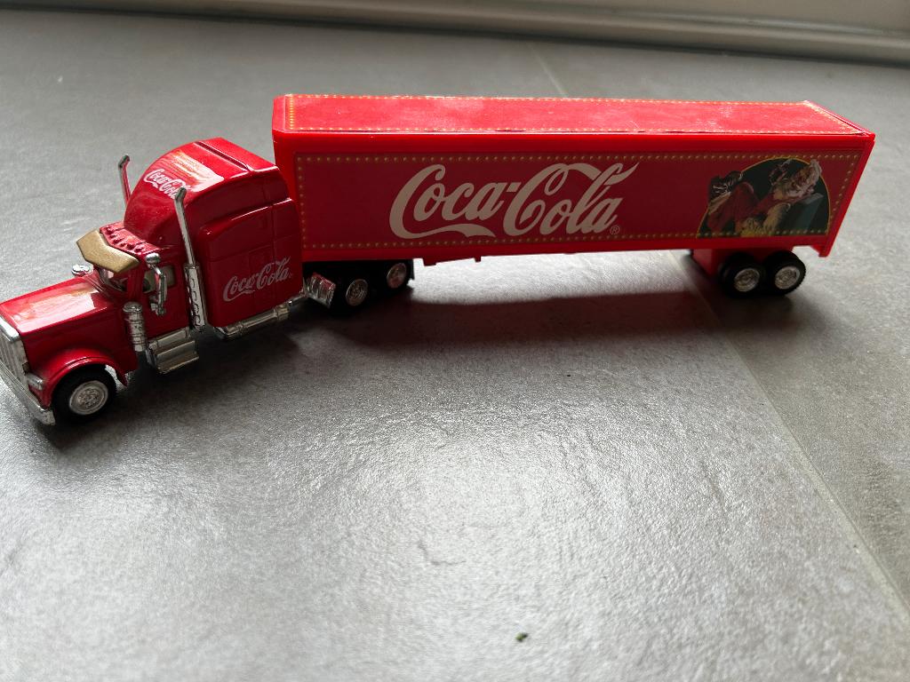 Coca cola vrachtwagen, Overige merken, Gebruikt, Groter dan 1:32, Ophalen of Verzenden
