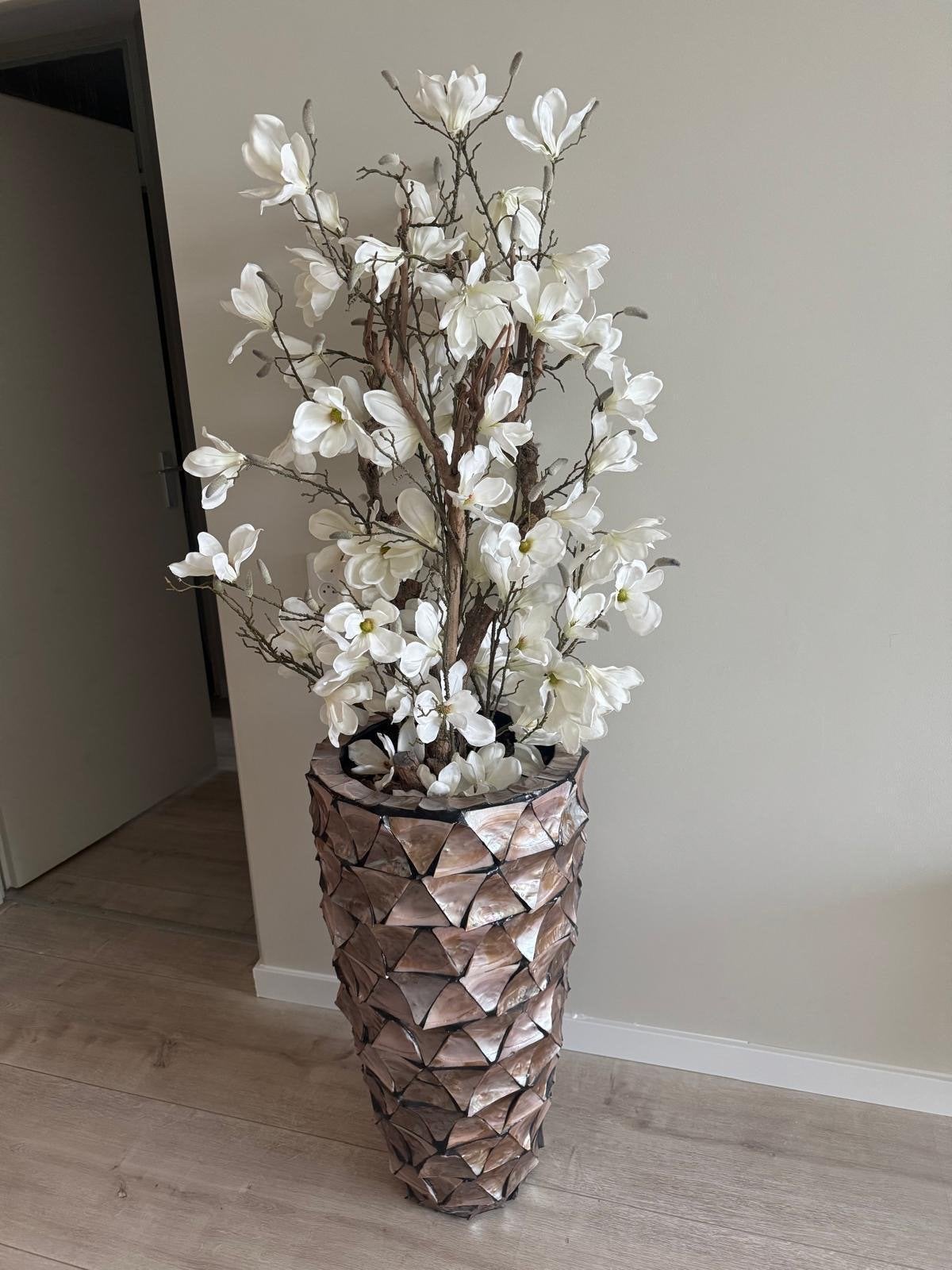 Grote vaas met kunstbloemen, Ophalen, Overige materialen, Nieuw, Meerkleurig