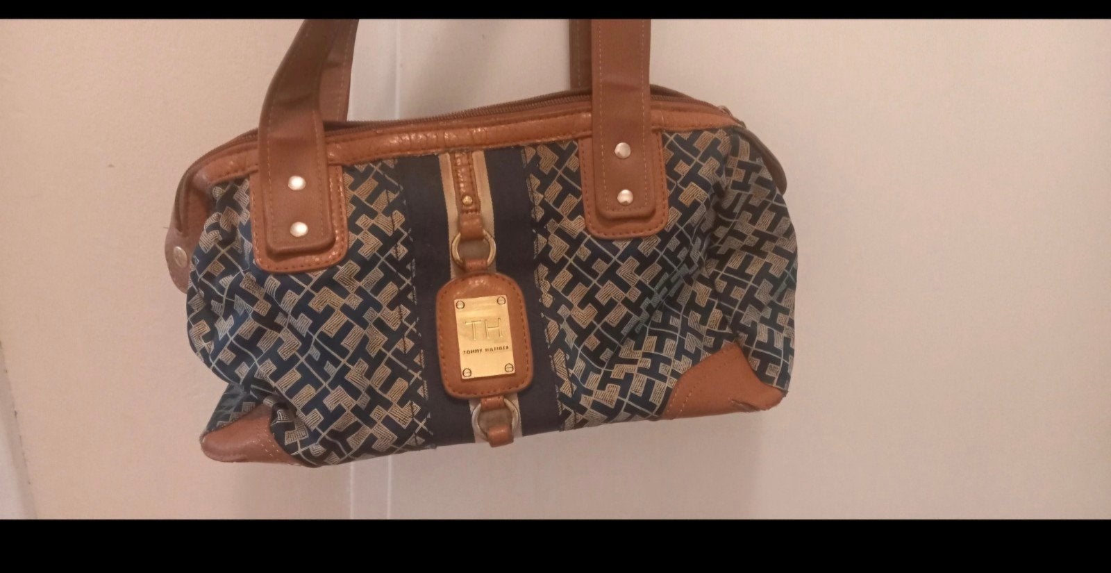 Tommy Hilfiger Handtas - Stijlvol en Ruim, Ophalen of Verzenden, Gebruikt, Blauw, Handtas