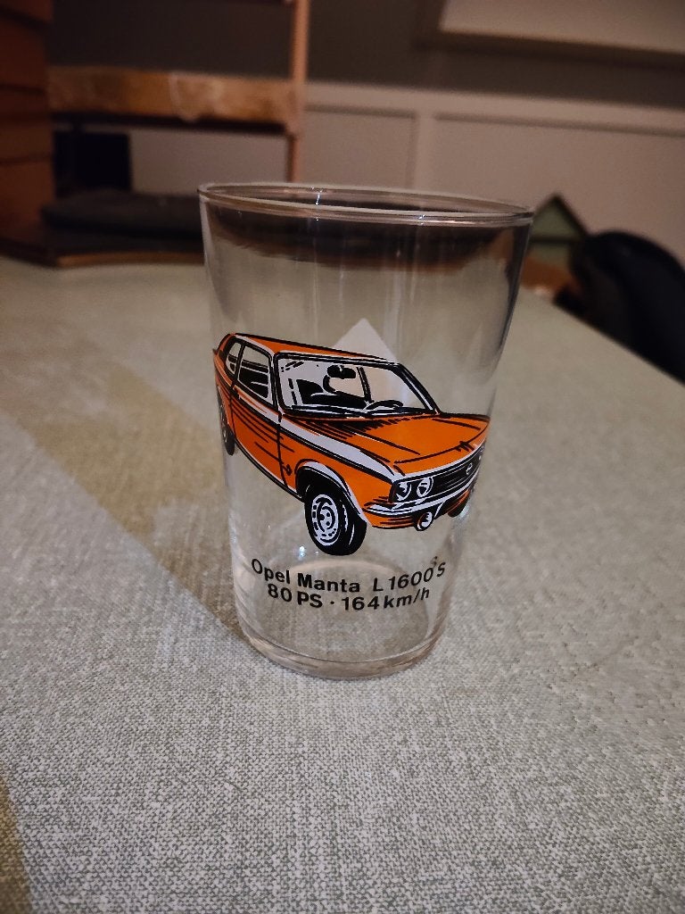 Vintage glas Opel manta, Antiek en Kunst, Ophalen of Verzenden