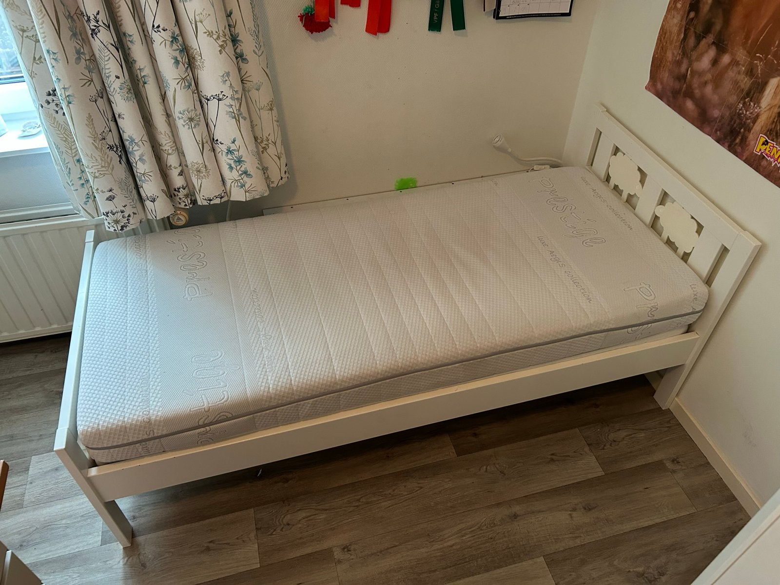 IKEA Kritter Peuterbed wit met lattenbodem 70x160cm, Ophalen, Gebruikt, Wit, 190 cm of minder