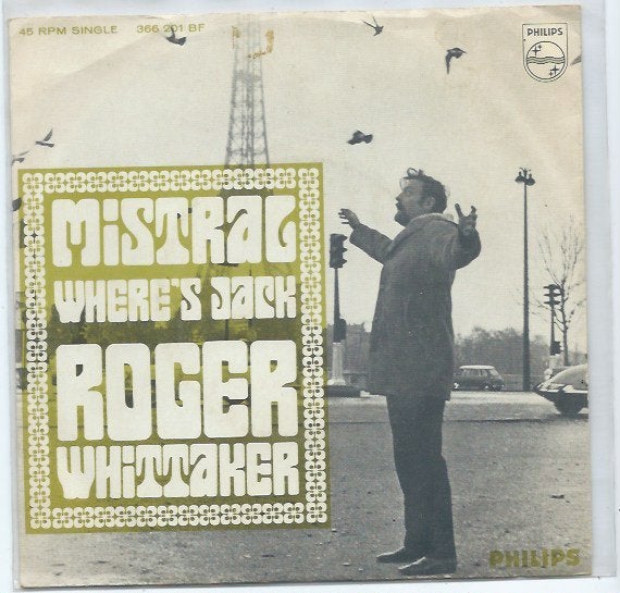 Roger Whittaker- Mistral Zeldzaam, Ophalen of Verzenden, Zo goed als nieuw, 7 inch, Pop