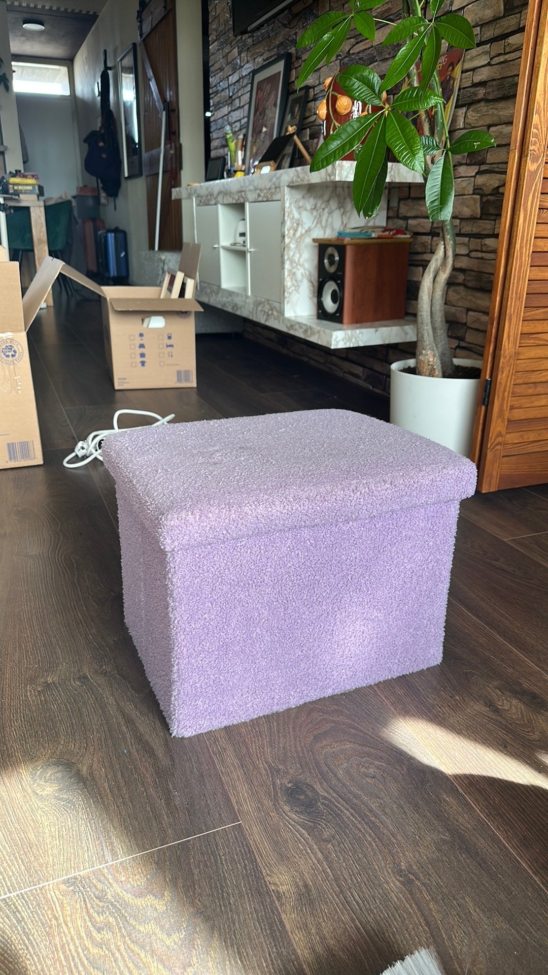 Purple Poef with Storage, Ophalen, Gebruikt, Rechthoekig