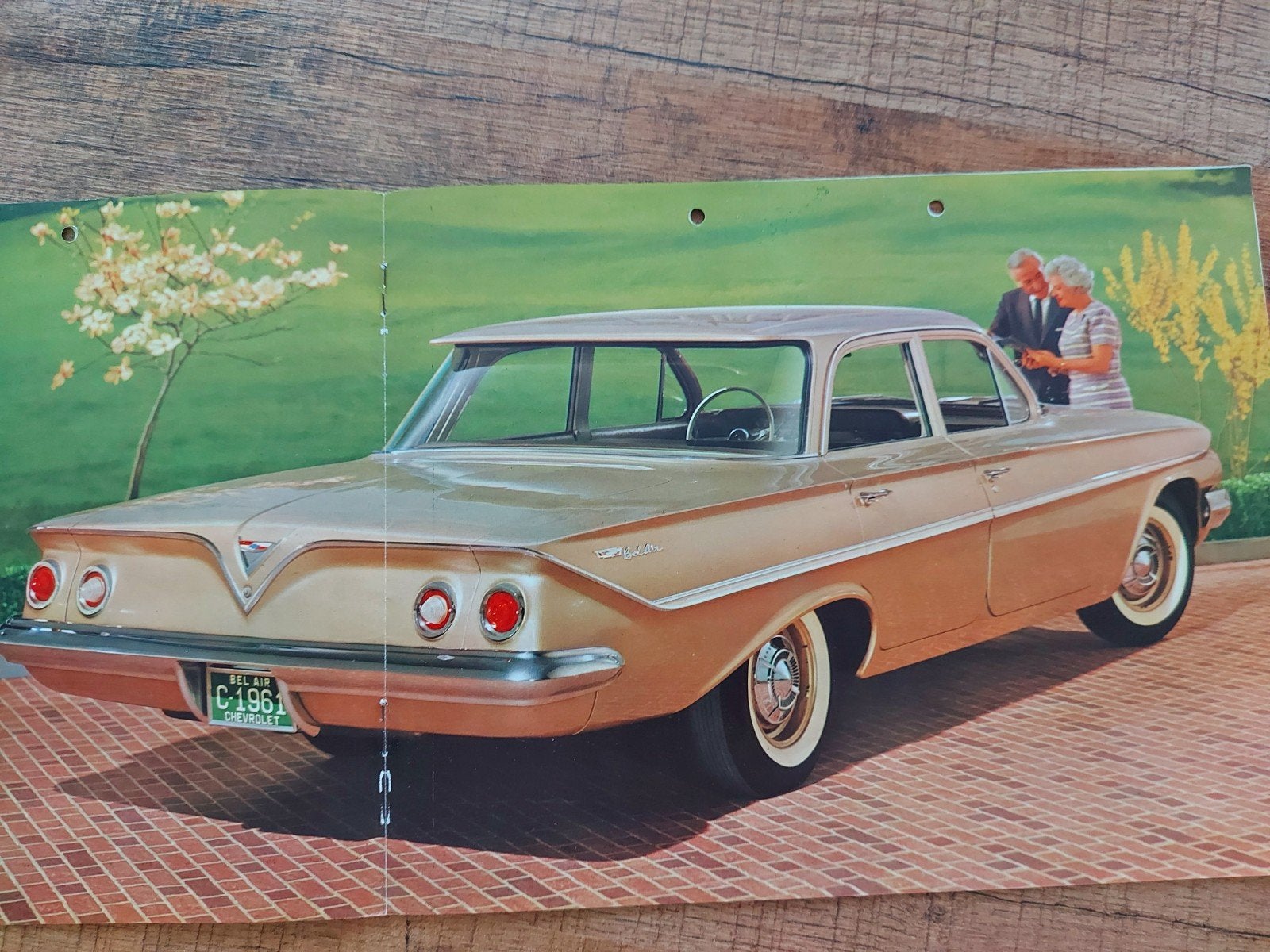 1961 Chevrolet folder NL geperforeerd o.a. impala, Ophalen of Verzenden, Zo goed als nieuw, Chevrolet