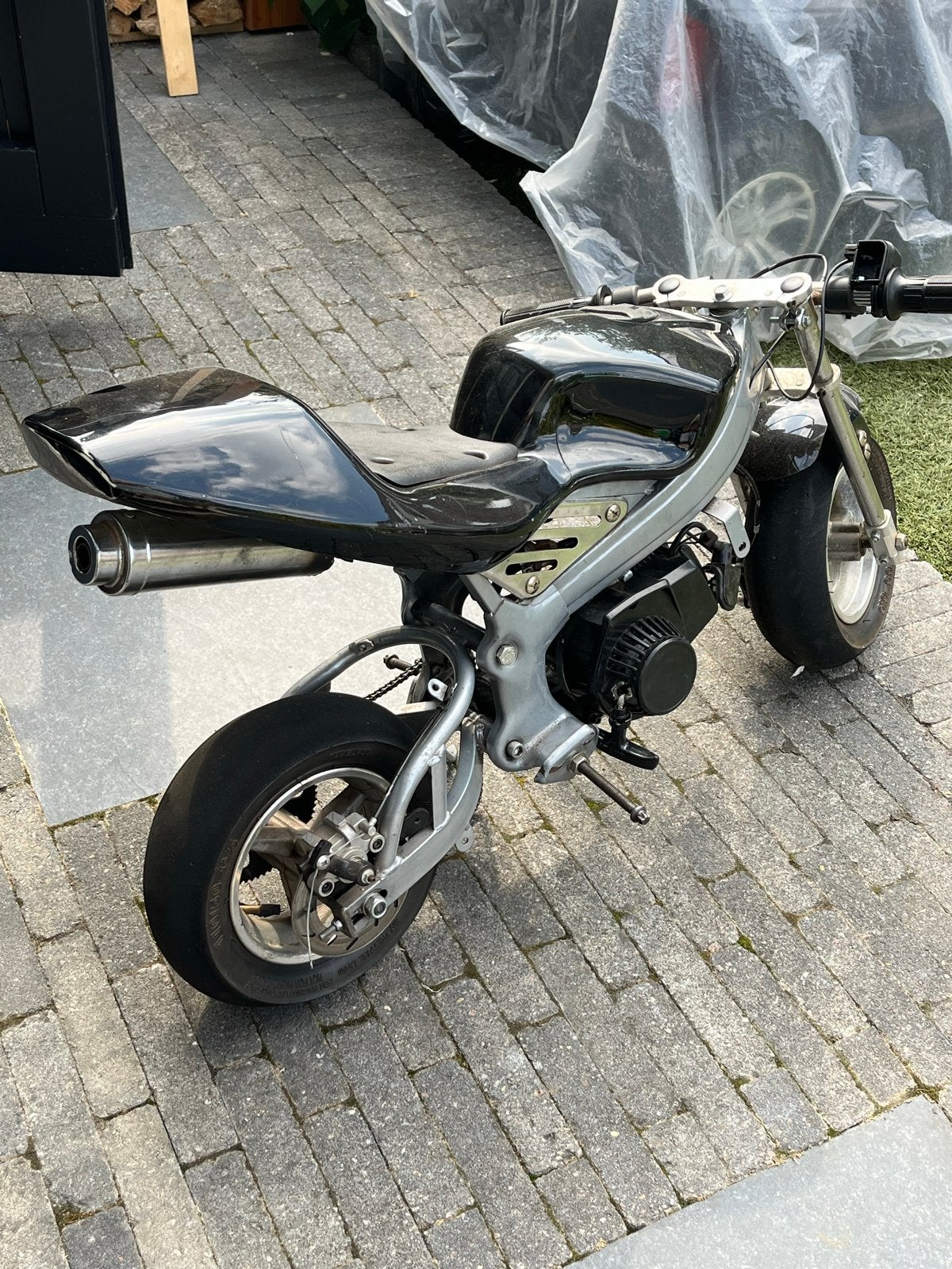 Minibike in onderdelen - 50cc 2-takt motor, Fietsen en Brommers, Gebruikt, Overige typen, Ophalen of Verzenden, 50 cc