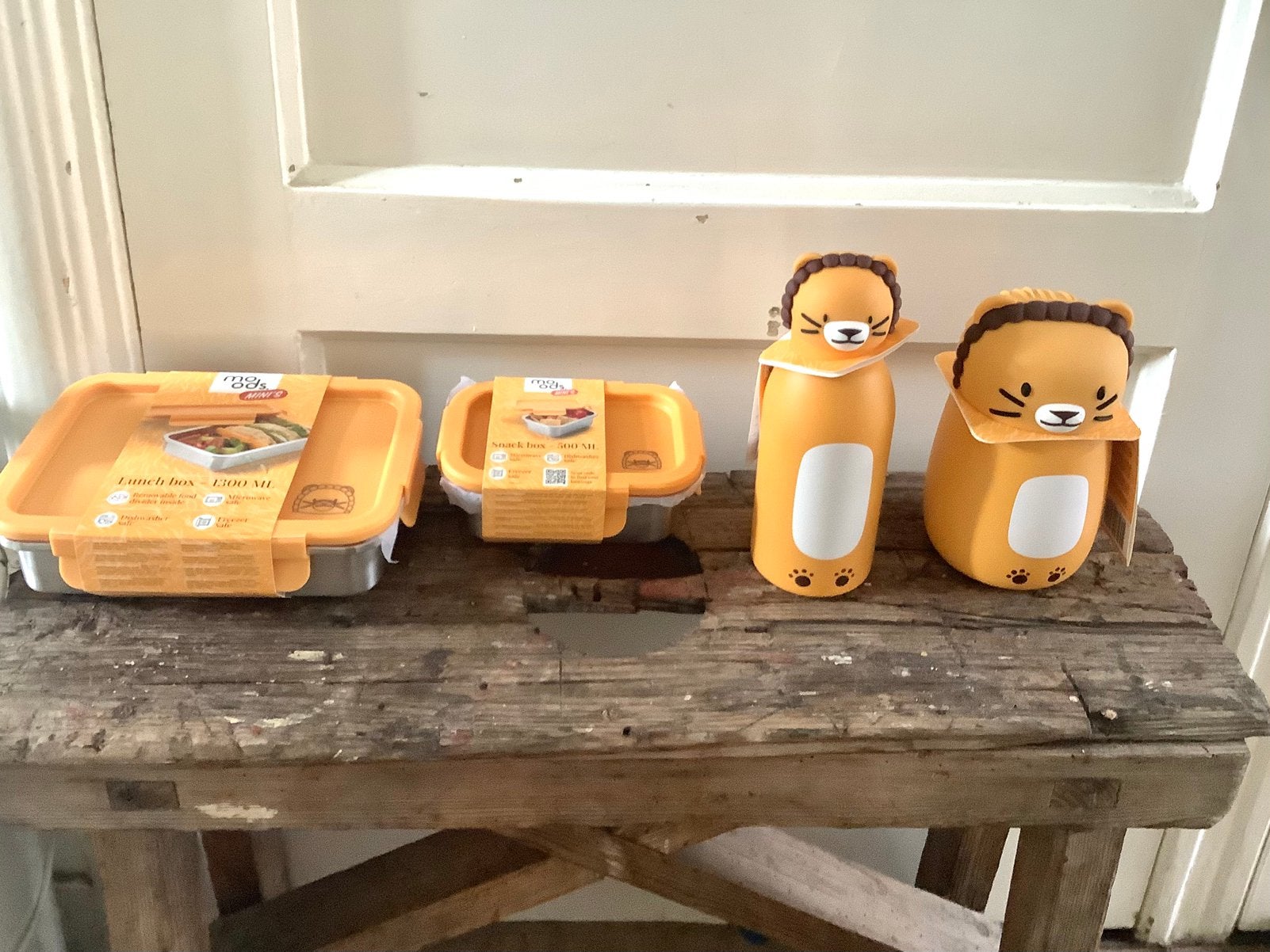 Mini Moods leeuw lunchset voor kinderen , nieuw! Halve prijs, Ophalen of Verzenden, Nieuw