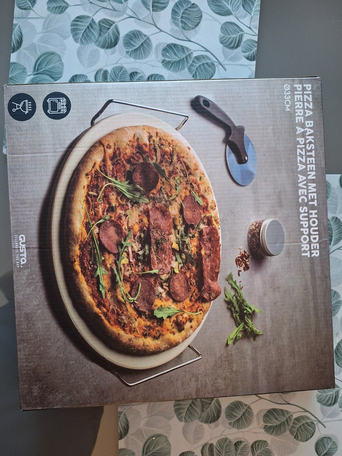pizza baksteen met houder, Ophalen of Verzenden, Nieuw, Gusta