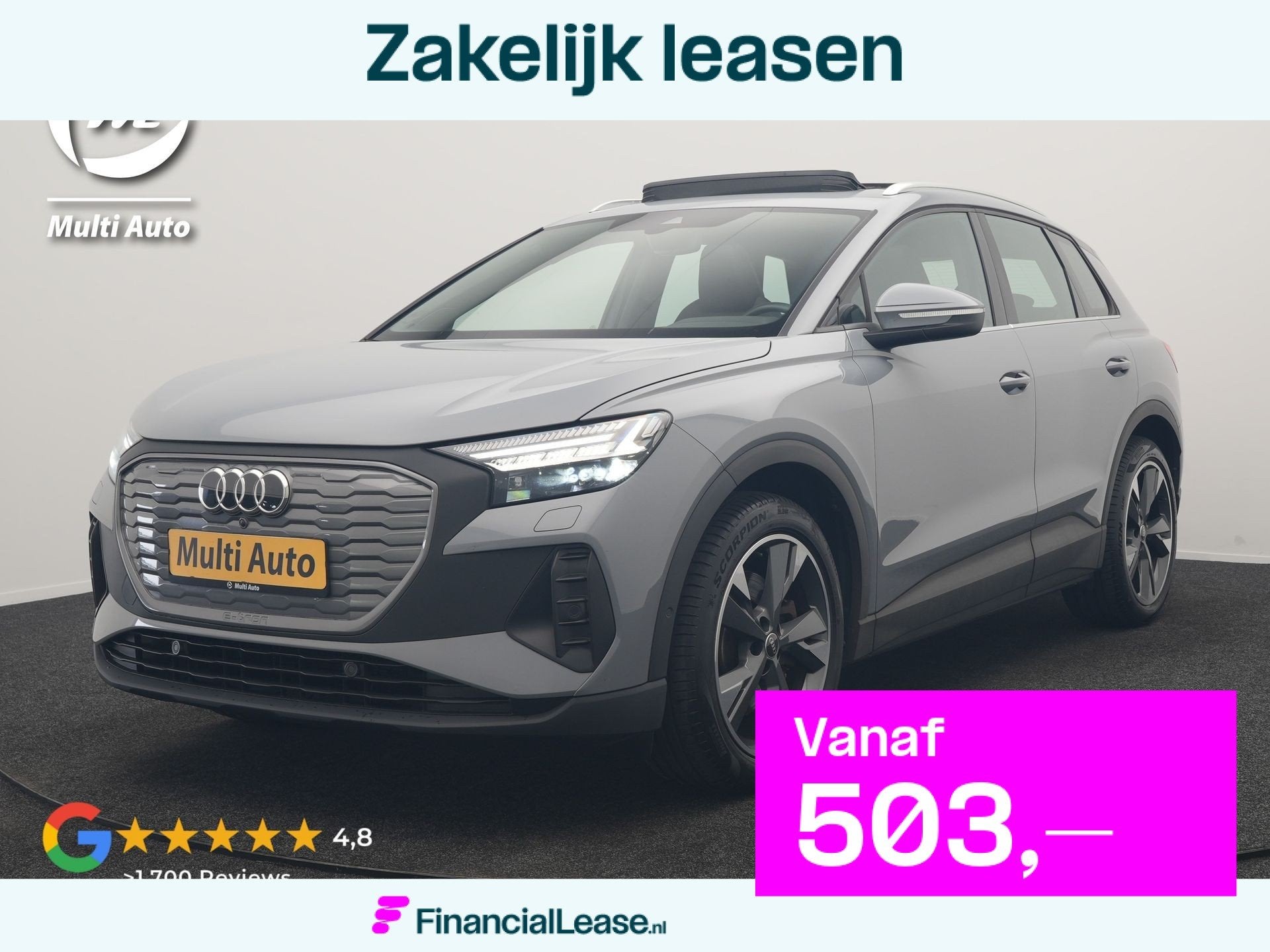 Audi Q4 e-tron 40 Advanced edition 77 kWh 204pk Dealer O.H |, Automaat, Dealer onderhouden, Gebruikt, 82 kWh