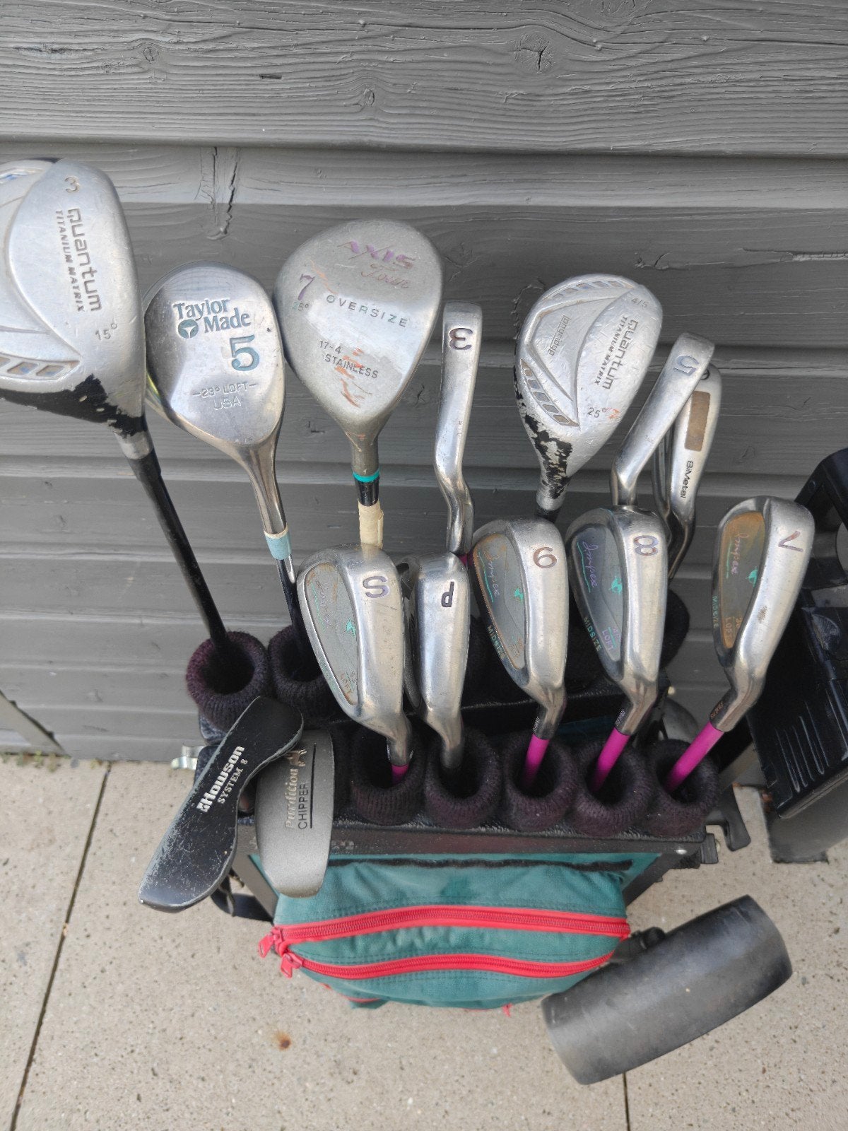 Complete golfset dames in golftas + trolley, Ophalen of Verzenden, Gebruikt, Set, Overige merken
