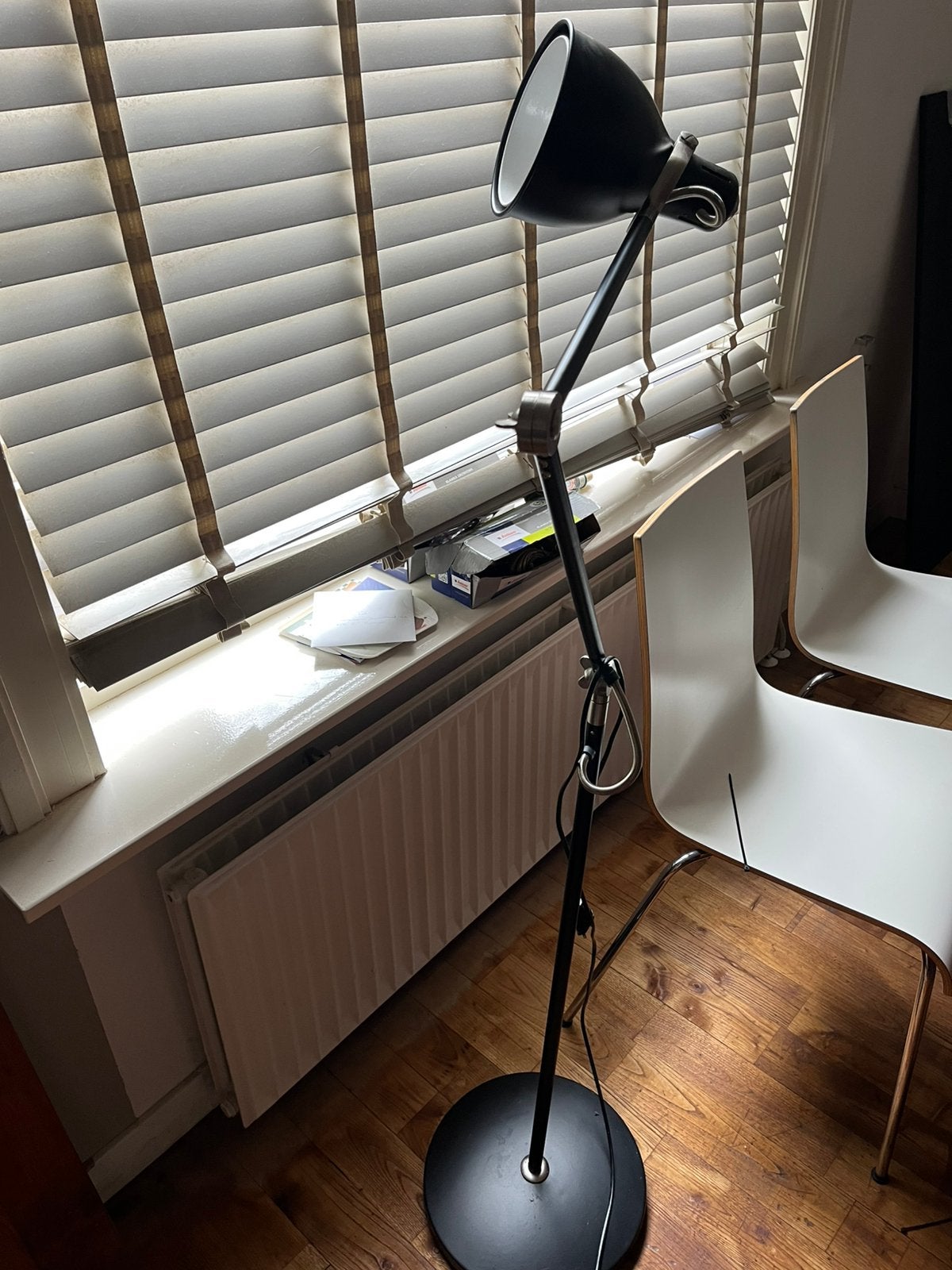 Vloerlamp zwart industrieel, Huis en Inrichting, Ophalen, Zo goed als nieuw, 150 tot 200 cm