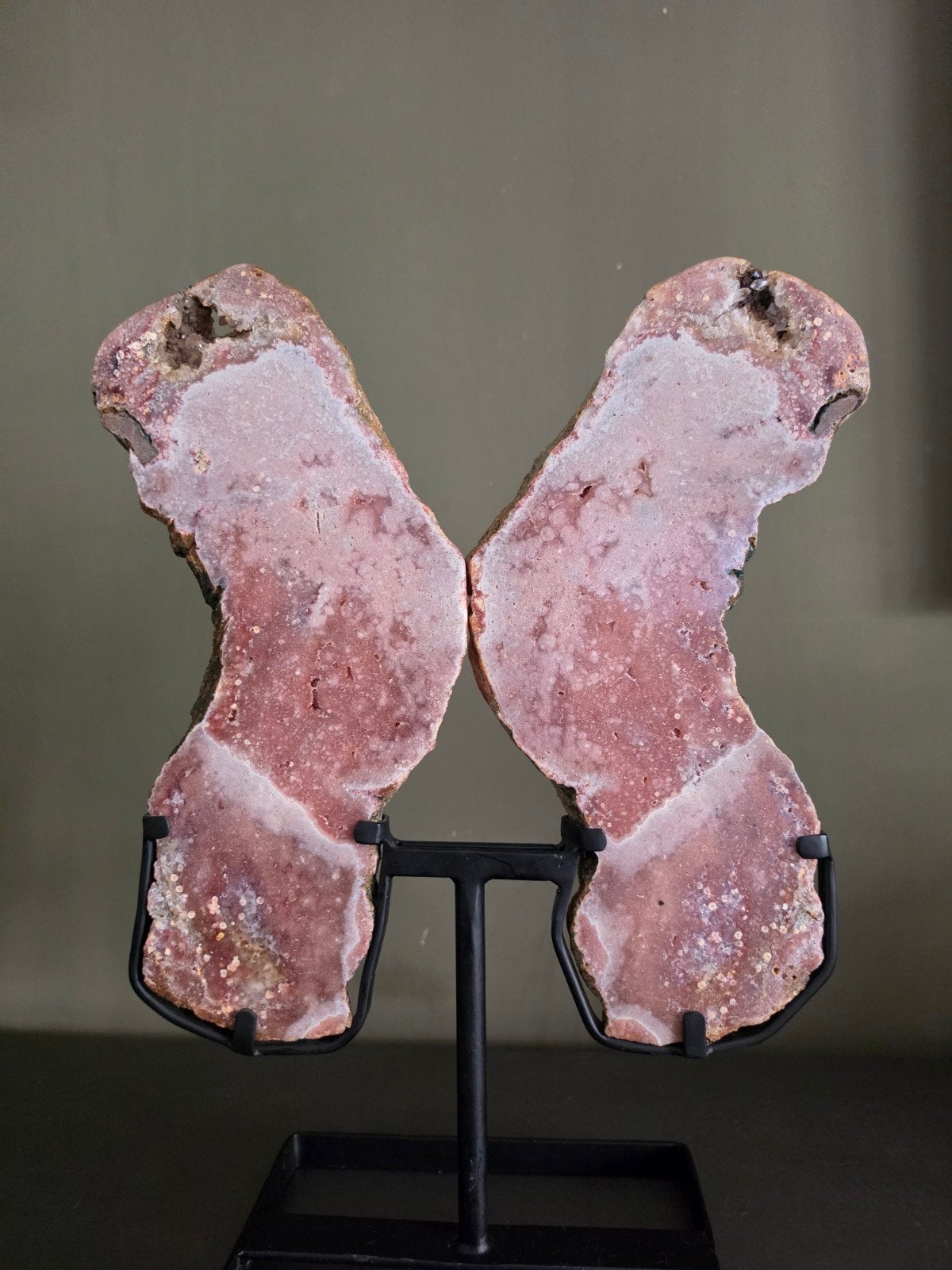Prachtige Amethist Geode Vlinder op Standaard, Ophalen of Verzenden, Mineraal