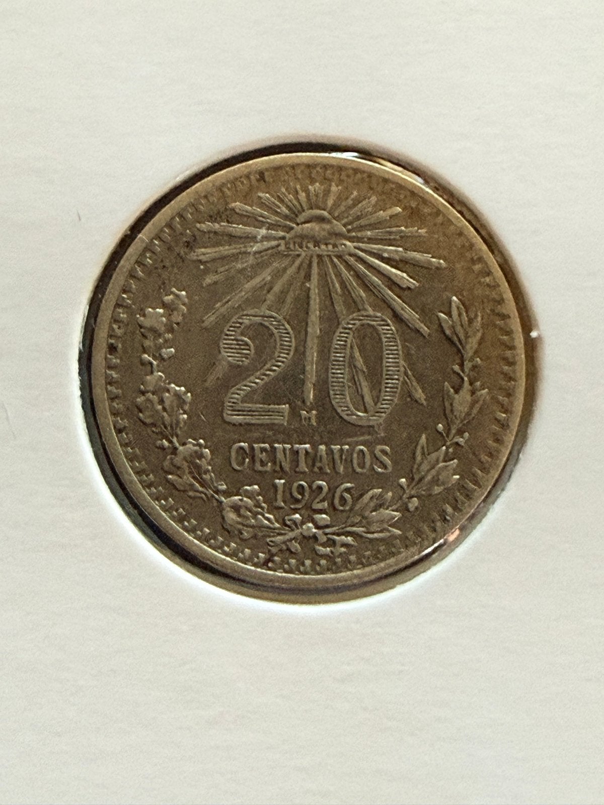 Zeldzame Mexicaanse 20 Centavos munt uit 1926, Ophalen of Verzenden, Noord-Amerika, Losse munt