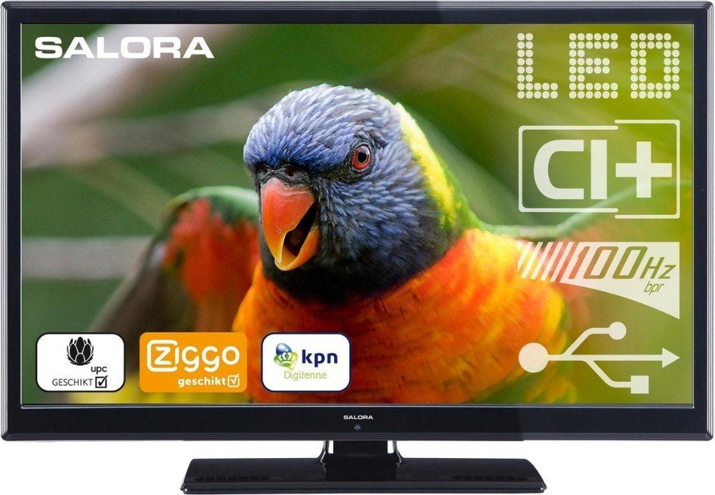 Salora kleurentelevisie 24", LED, HD Ready (720p), Zo goed als nieuw, 100 Hz
