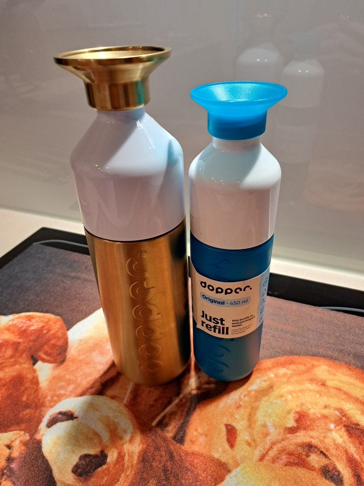 Dapper Steel & Water Fles - Duurzame Drinkflessen, Ophalen of Verzenden, Zo goed als nieuw, Goud