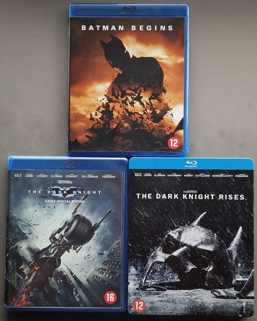 The Dark Knight Trilogy - Nederlandse uitgaves, Cd's en Dvd's, Blu-ray, Engels, Actie, Zo goed als nieuw, Nederlands