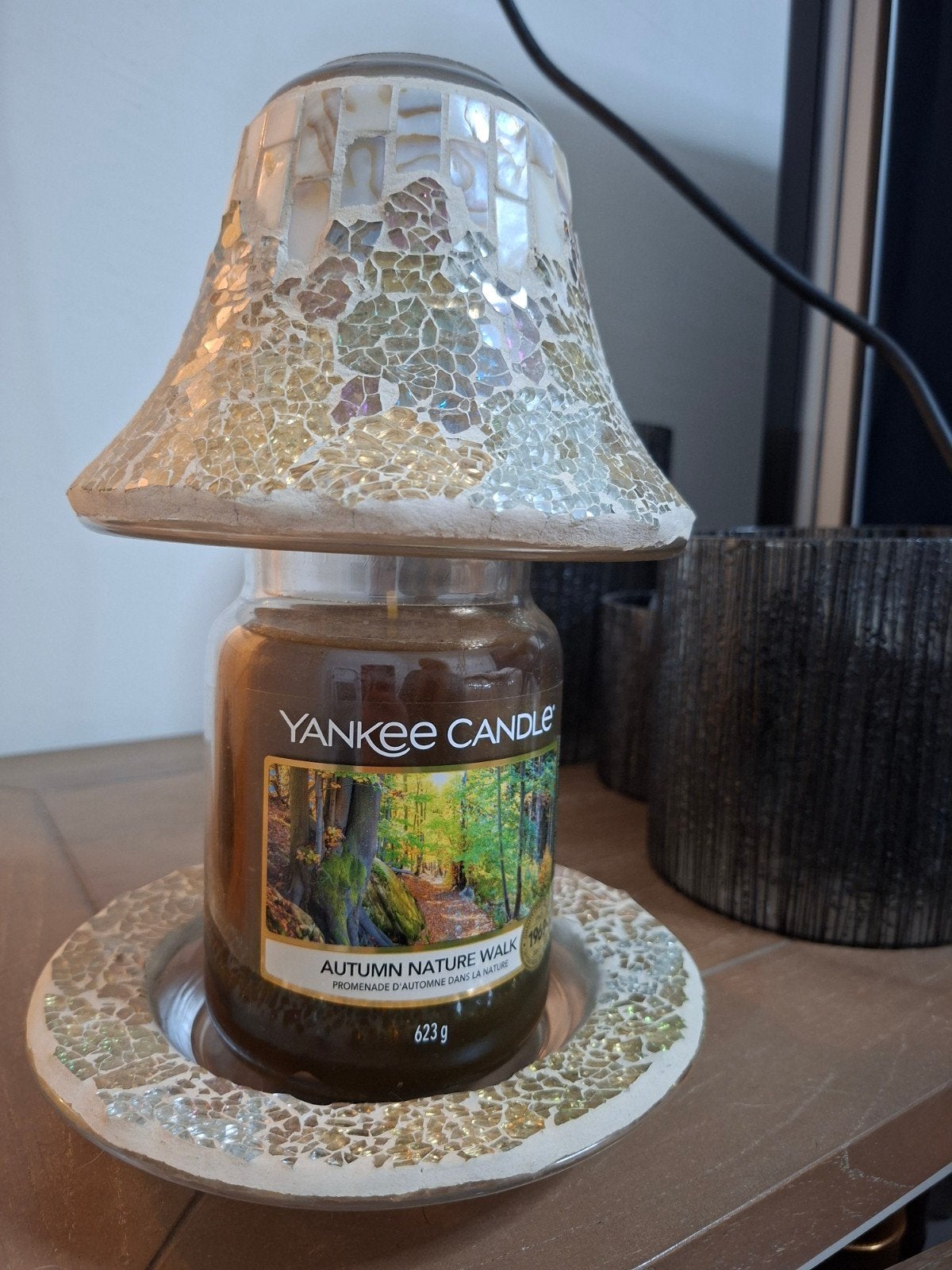 yankee candle lampenkap, Huis en Inrichting, Ophalen of Verzenden, Zo goed als nieuw, Glas