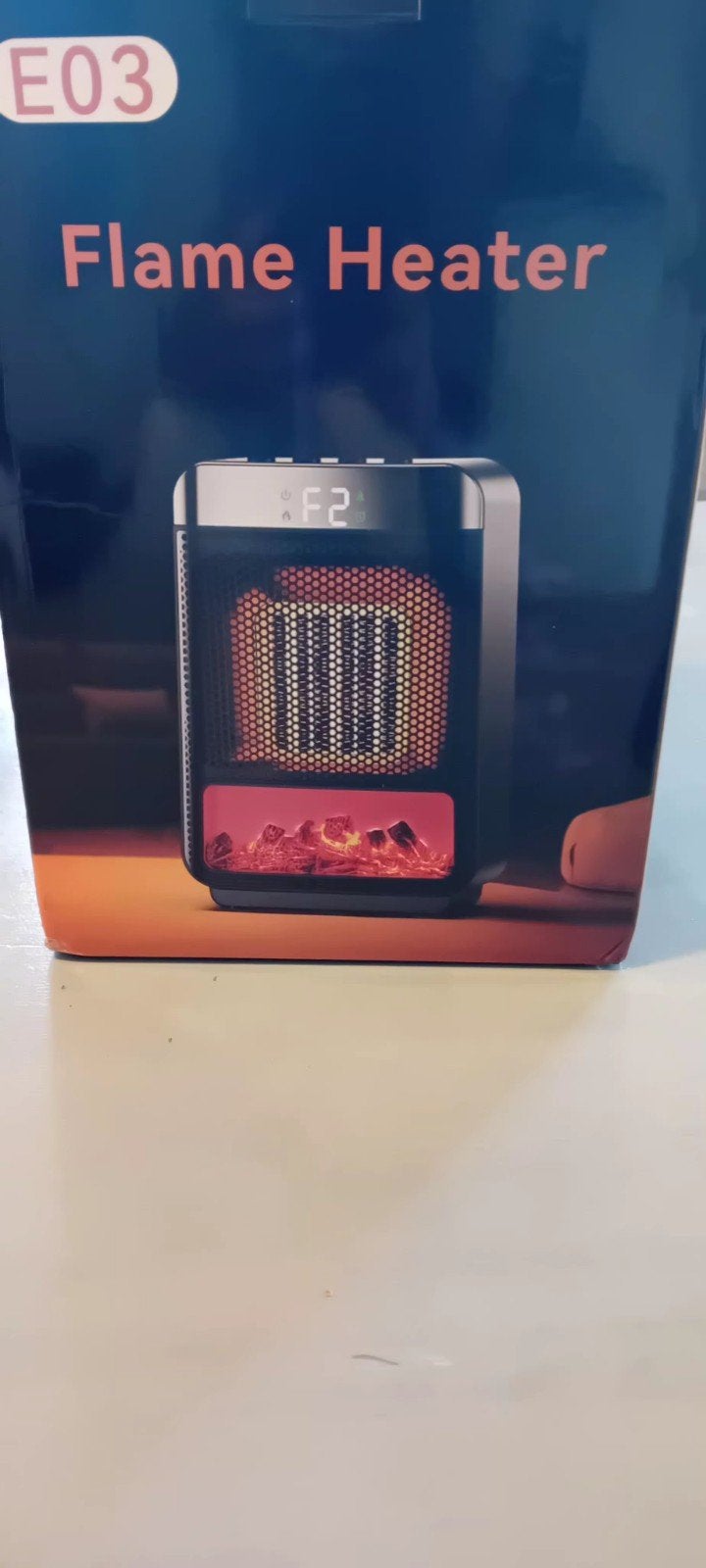 Compacte Vlam Kachel E03 - PTC Keramische Verwarming, Ophalen, Tafel- of Grondventilator, Verwarmen, Minder dan 60 m³