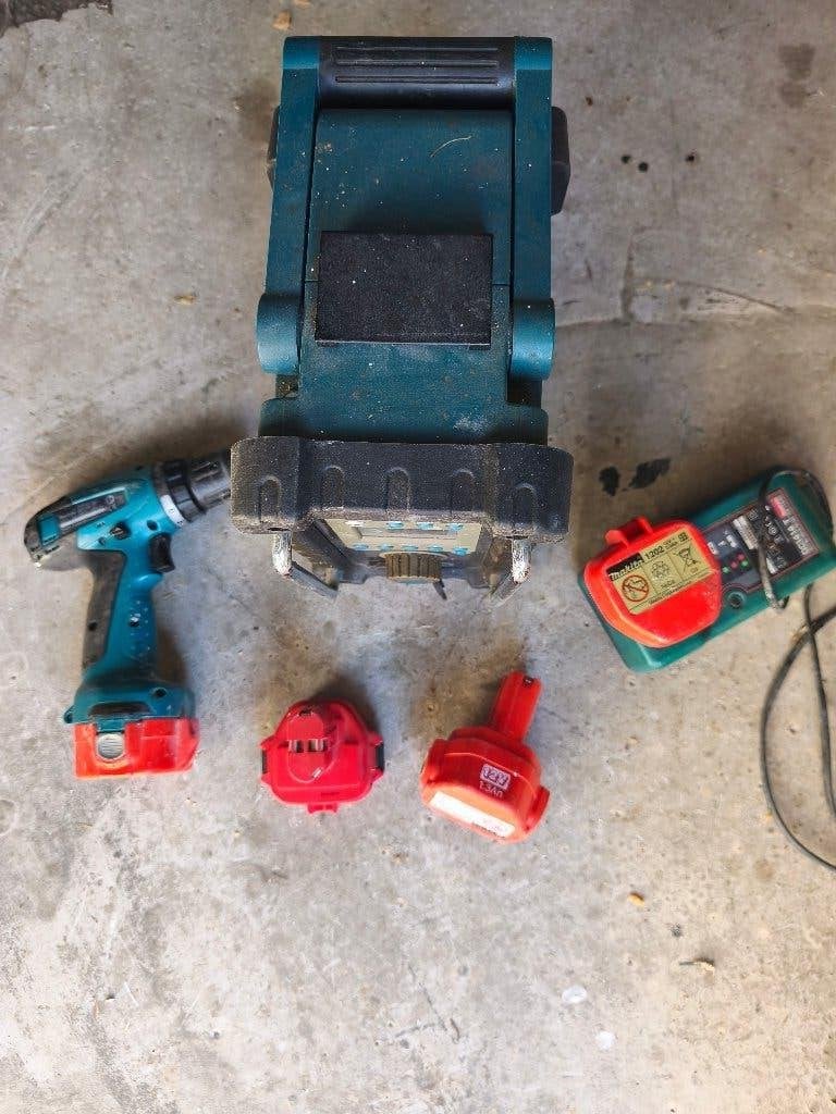 Makita set, Ophalen of Verzenden, Gebruikt, 400 tot 600 watt, Boor- en Schroefmachine