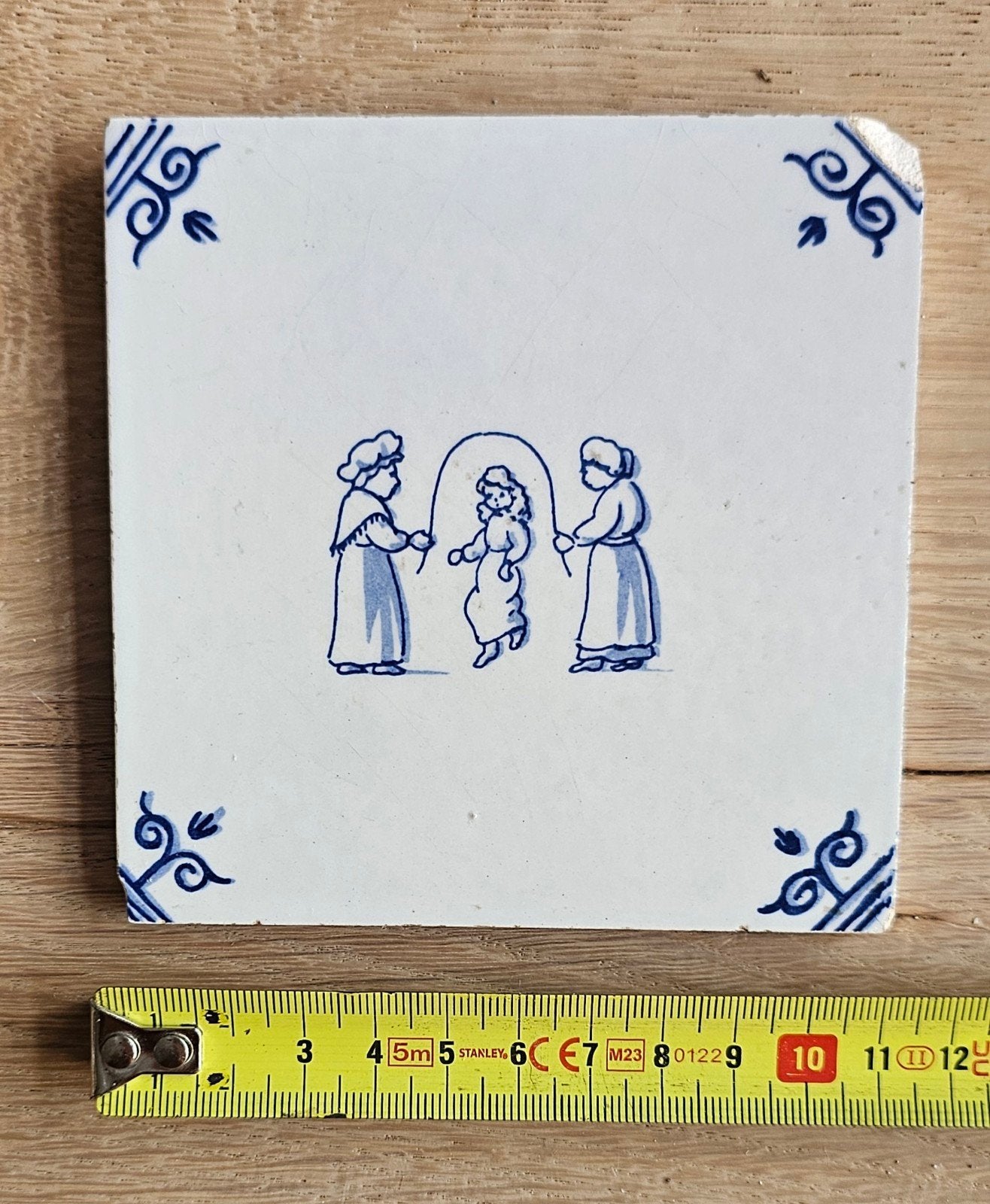 Delfts Blauw Tegel - Handgeschilderd Hollands Tafereel, Ophalen of Verzenden
