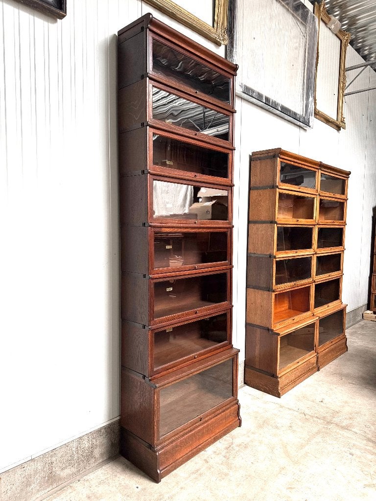 Foto 5 van Originele HOGE Globe Wernicke antieke BOEKENKAST VITRINEKAST