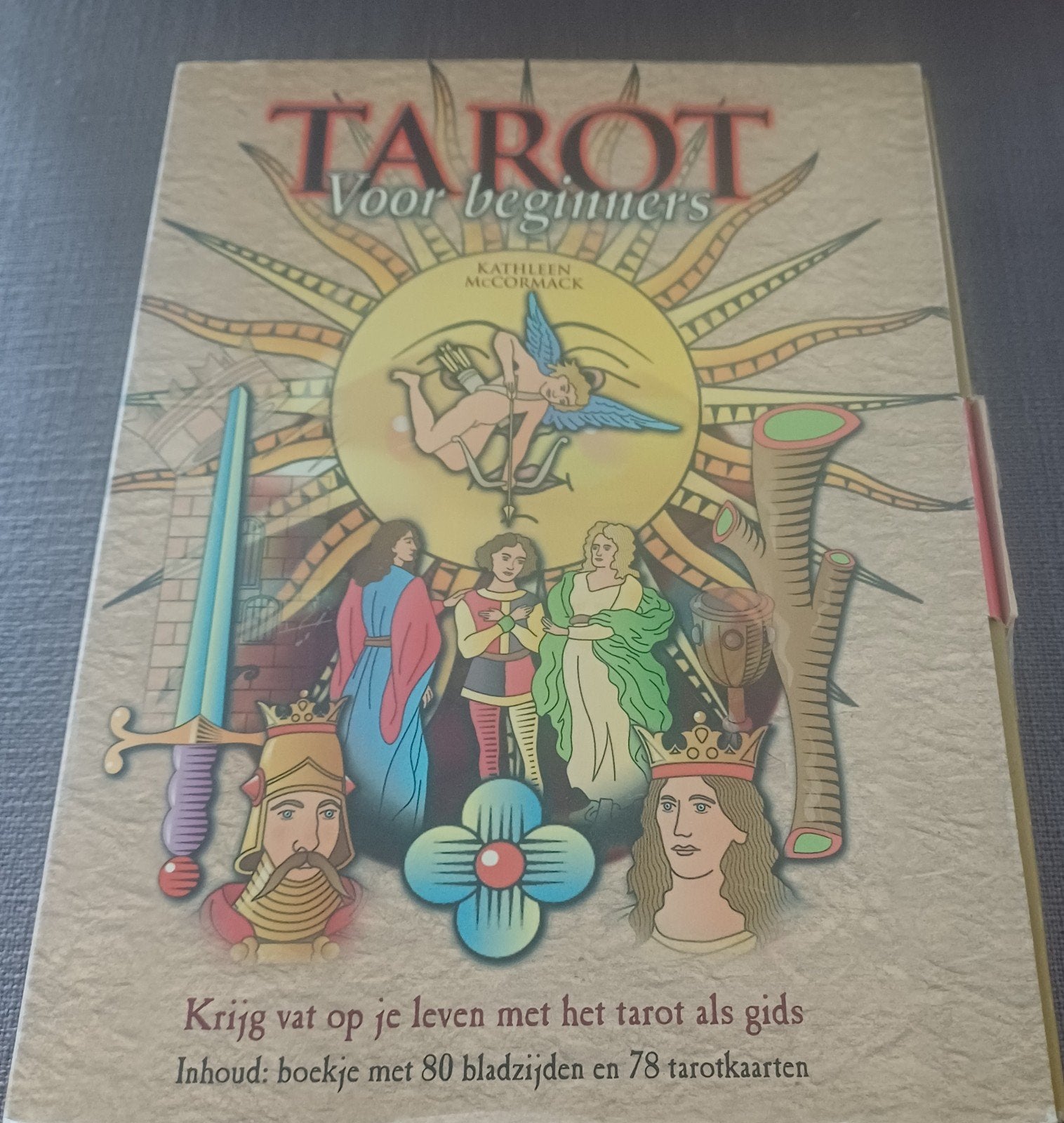 Krijg vat op je leven met tarot als gids.Boek met kaarten., Boeken, Ophalen of Verzenden, Zo goed als nieuw, Tarot of Kaarten leggen