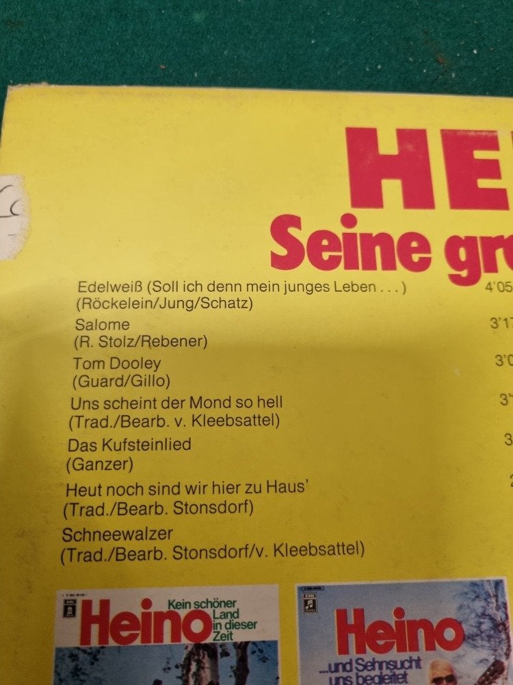 lp heino seine grosen erfolge 4, Ophalen of Verzenden