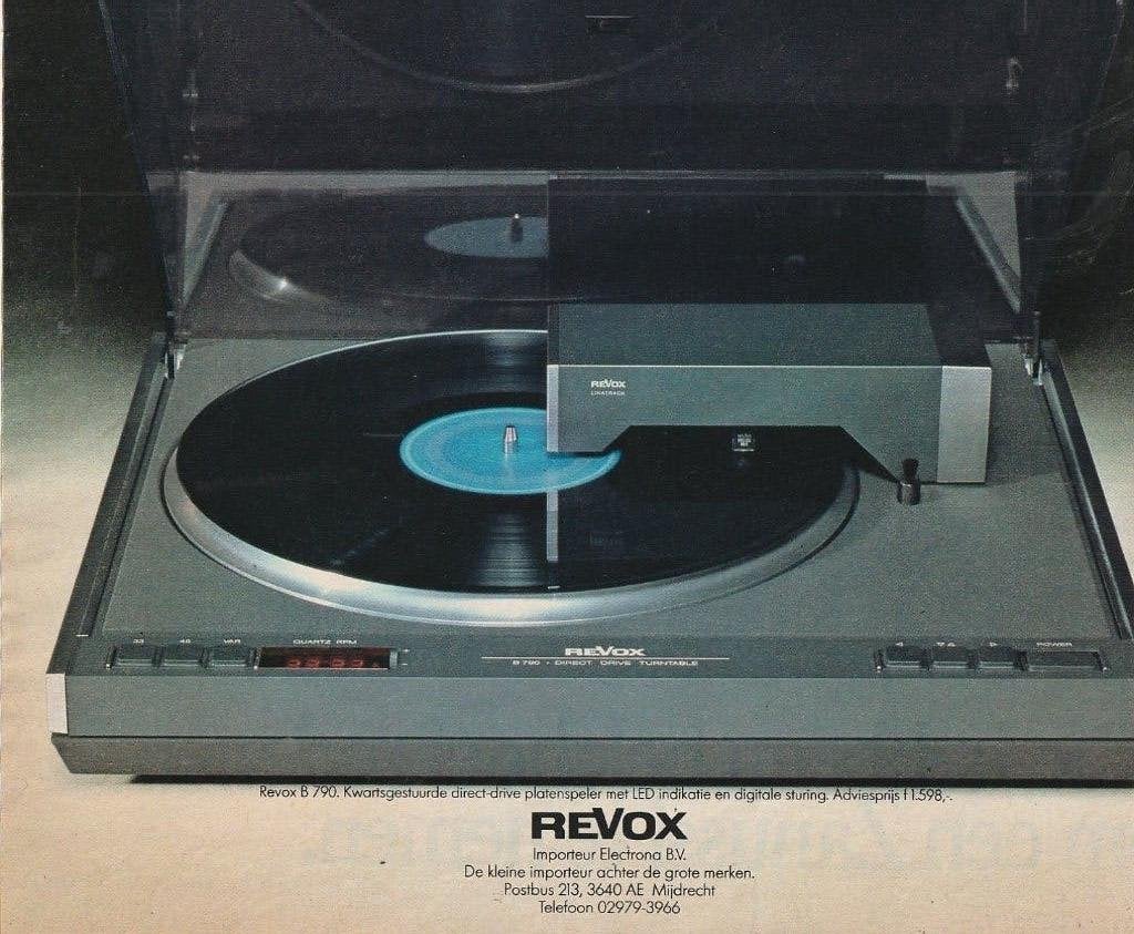 retro reclame 1979 Revox Mijdrecht platenspeler jaren 70, Verzenden, Overige typen